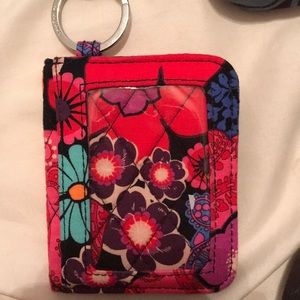 Vera Bradley Double Zip ID wallet with lanyard